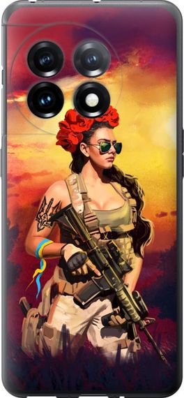 Чехол на OnePlus 11 Украинка с оружием "5316u-2940-17620"