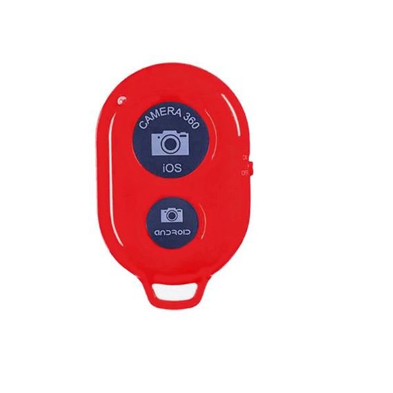 Бездротової bluetooth пульт для камери телефону. Селфи-кнопка. Червона.