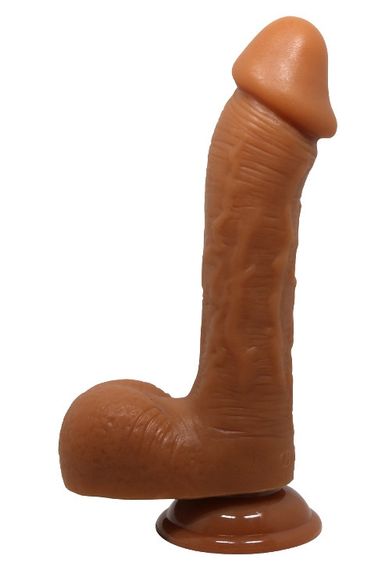 Фалоімітатор на присосці Baile Beautiful JOHNSON 8,7'' Brown, BW-008040NR-1 Sex Aura | Зображення 1