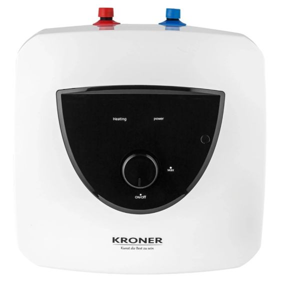 Водонагрівач Kroner Small K15SU1.5 1500 Вт, "мокрий" ТЕН, 15 л, квадратний, вертикальний, під мийкою, білий (CV034586)