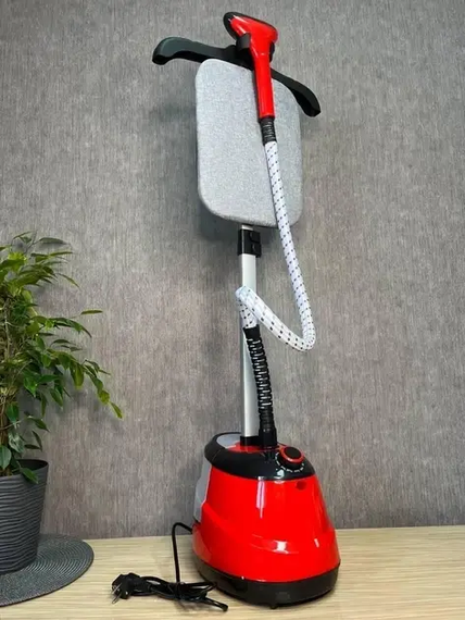 Вертикальний відпарювач для одягу Garment Steamer 2000W / Червона Парова праска для всіх видів тканини