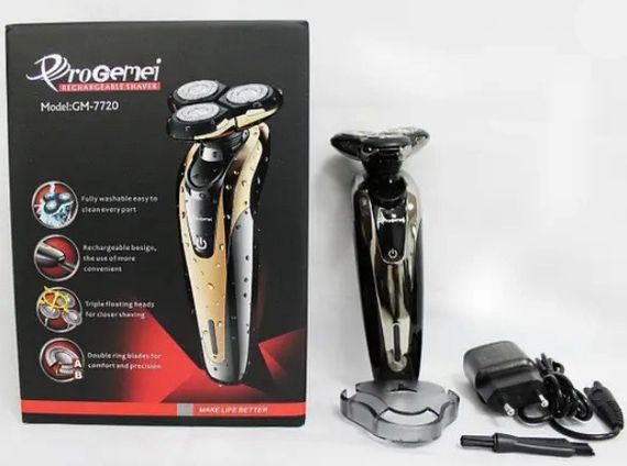 Мужская электробритва для бороды Gemei GM-7720 роторная аккумуляторная для мужчин | Зображення 5