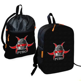 Школьный рюкзак детский Пабг/PUBG + Сумка для обуви спортивной формы рюкзак-мешок  для мальчика (01793)