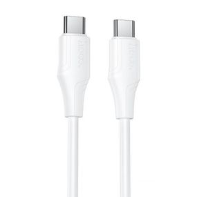 Дата кабель Hoco X124 Bien silicone Type-C to Type-C 60W (1m) White