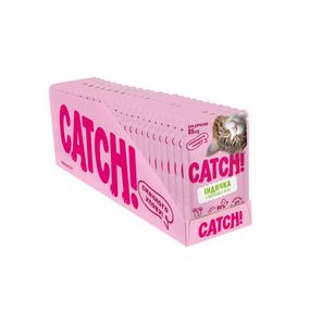 НАБІР Корм вологий Catch! для дорослих котів з індичкою та овочами в желе 24 шт х 85г.