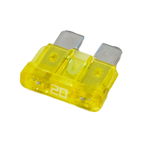 Запобіжник автомобільний плоский стандарт 20А, євро прозорий