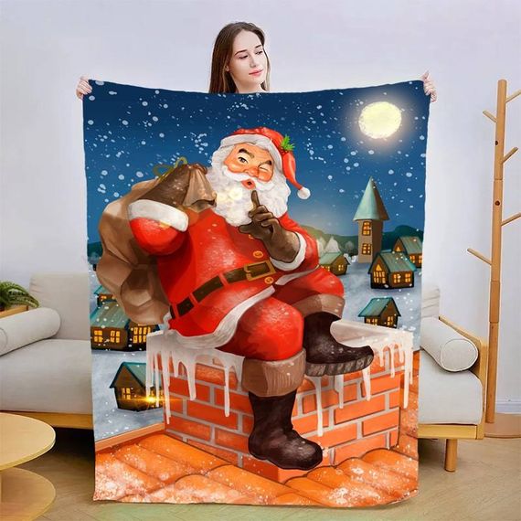 Плед 3D новорічний Санта Клаус №2 13840 135х160 см