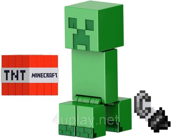 Игровой набор Майнкрафт с Крипером Оригинал Mattel Minecraft 2-Pack with Creeper | Зображення 1