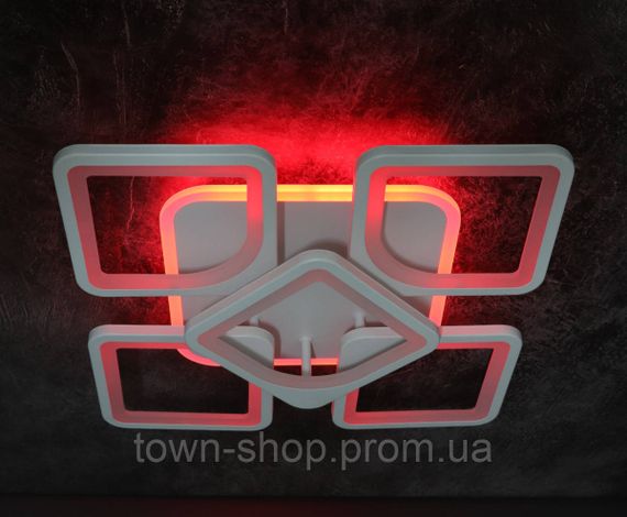 Люстра потолочная LED с пультом A2281/4+1S-RGB-wh Белый 11х40х40 см. | Зображення 4