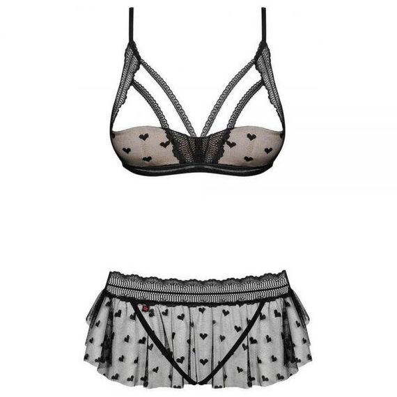 Комплект Obsessive Heartia set 3-pcs black S/M sexstyle | Зображення 2