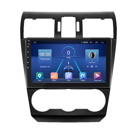 Штатна магнітола 9" Lesko для Subaru Impreza IV 2011-2015 6/128 4G Android Top Субару