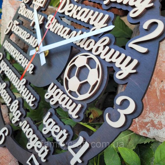 Именные настенные часы из дерева для учителя, педагога На День Учителя, выпускной, окончание учебного года | Зображення 1