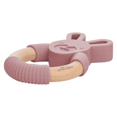 Прорезыватель FreeON силіконовий зайчик, рожевий (49485)