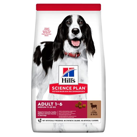 Корм Hill's Science Plan Canine Adult Medium Breed Lamb & Rice сухий з ягнятком для собак середніх порід 2.5 кг