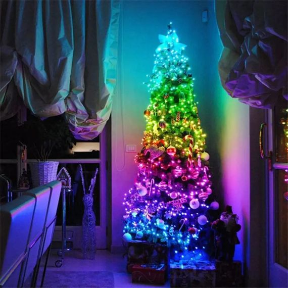 Новогодняя умная светодиодная гирлянда Encora Xmas Lights, 100LED, 10М с управлением через Bluetooth | Зображення 6