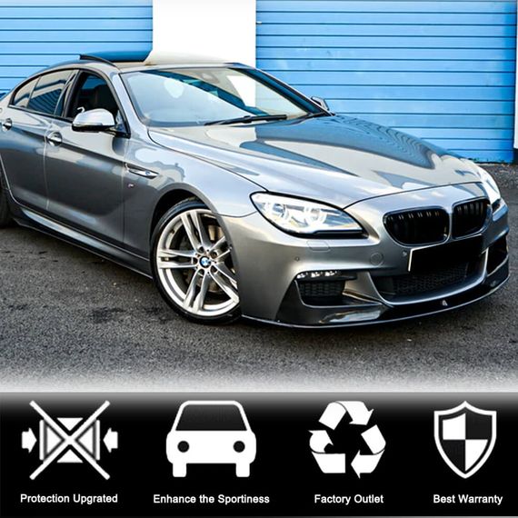 Накладка на передній бампер Lip V1 (для M-Sport, Карбон) для BMW 6 F12/F13/F06 2011-2018 рр | Зображення 1