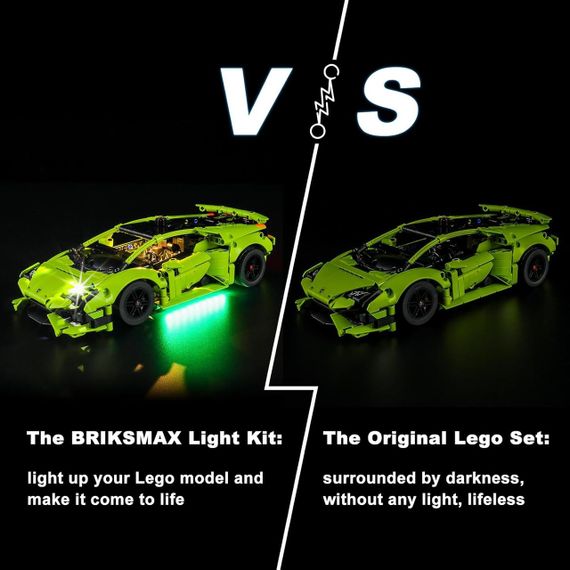 Комплект світлодіодного освітлення BRIKSMAX для Lamborghini Huracn Tecnica сумісний із набором для складання авто | Зображення 7