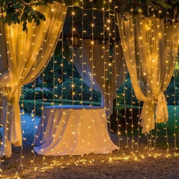 Гірлянда-штора світлодіодна 160 LED 2х2 м від USB Теплий | Зображення 3