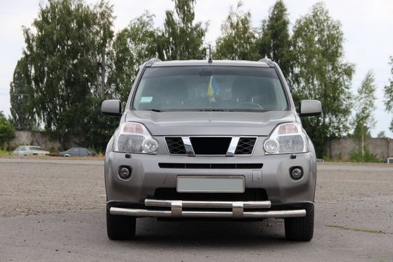 Передняя защита ST015/2 (нерж) для Nissan X-trail T31 2007-2014 гг | Зображення 2