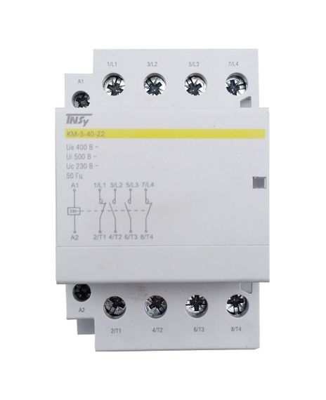 Контактор модульный КМ-3-40-22 40А 230AC 2NO-2NC 4р 3мод. Ny95503893 | Зображення 1