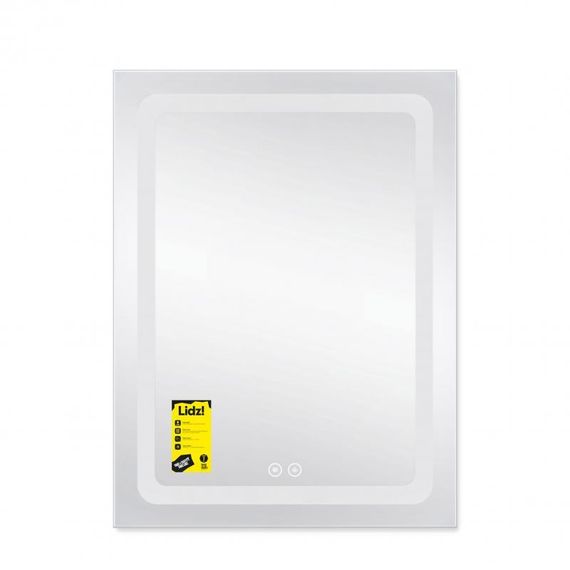 Зеркало Lidz Kubis 600х800 с LED-подсветкой Touch, с антизапотеванием, с диммером, рег. яркости LD78LF9376080 | Зображення 2