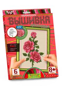 Набір для творчості "Вишивка хрестиком за номерами" економ VK-01 Danko Toys Троянди Вид 10