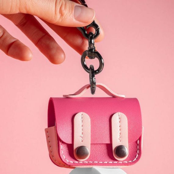 Шкіряний футляр Briefcase для навушників AirPods Pro 2 / Pro Pink | Зображення 2