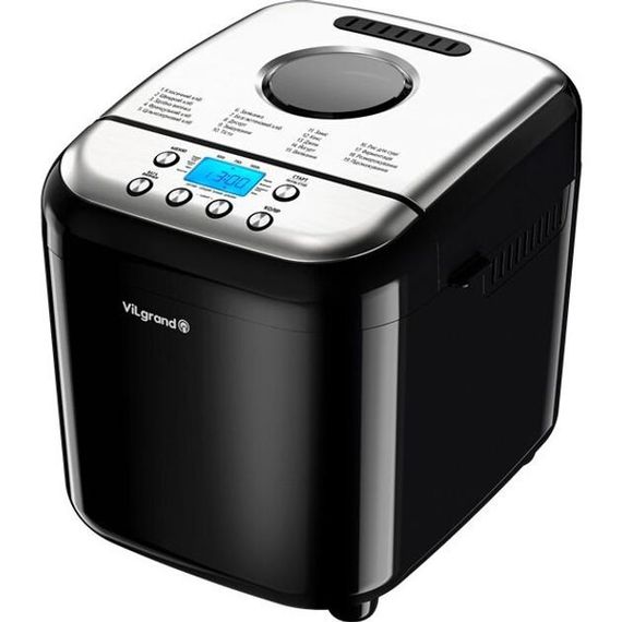 Хлебопечка ViLgrand VBM6091. WH-968 Цвет: черный