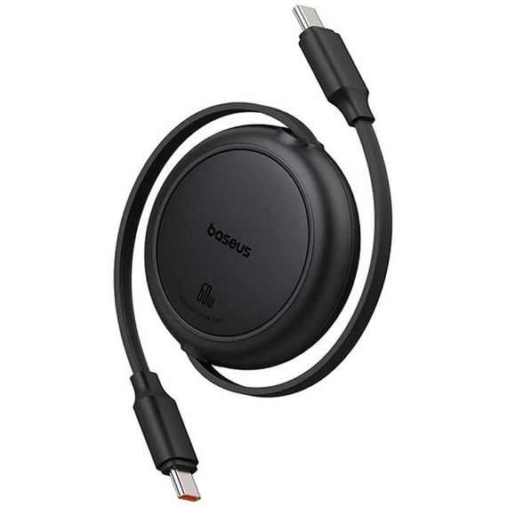 Дата кабель Baseus Free2Pull Mini Retractable Type-C to Type-C 60W (1m) (P10364500) Cluster Black