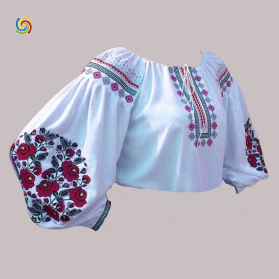 Рубашка Украинская вышиванка  444287810 цвет белый размер XL/XXL