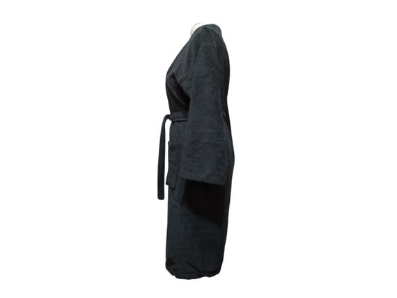 Халат женский махровый 100% Cotton темно-серый графитовый антрацит 48 рост 164 | Зображення 2