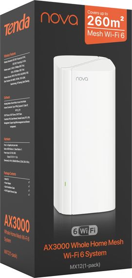 Система WiFi-Mesh Tenda MX12 NOVA AX3000, 1мод (MX12-KIT-1) | Зображення 4