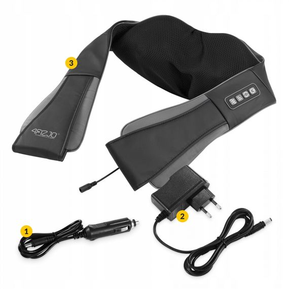 Накидка-масажер 4FIZJO Shiatsu Pro+ для шиї та спини 4FJ0564 Black/Grey (P-5907739319067) | Зображення 8