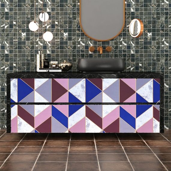 Самоклеюча плівка рожеві трикутники 0,45х10м SW-00001225 | Зображення 4