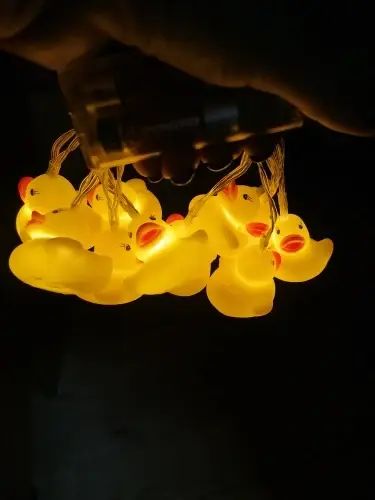 Гирлянда светодиодная для детской комнаты DUCK 1.5 м Гирлянда из 10 пластиковых мини-уточек | Зображення 3