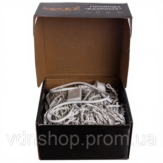 Вулична гірлянда Бахрома 25 м 405 LED гірлянда штора білий провід Синій 25MWBL | Зображення 3