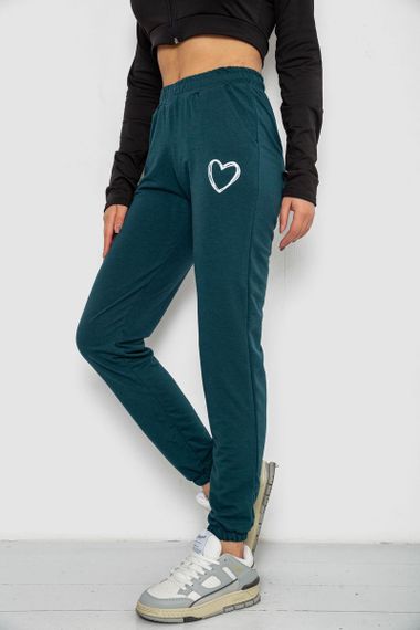 Спортивные штаны женские  -уценка, цвет темно-зеленый, 238R324-U-2 | Зображення 2