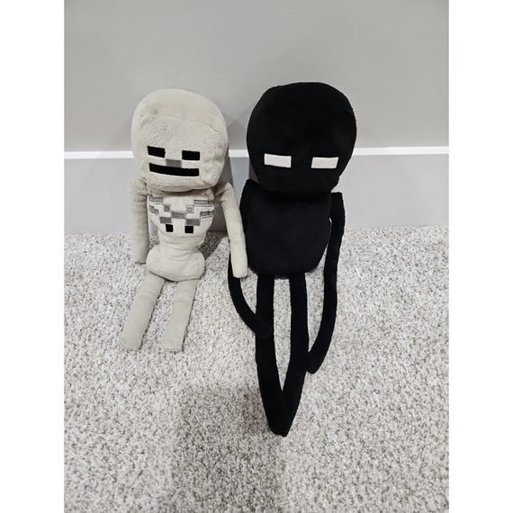 Дитяча іграшка Скелет Minecraft Skeleton 22 см, м'яка іграшка герої Майнкрафт Скелет | Зображення 8