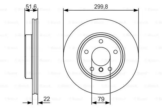 Диск гальмівний BMW Z4, BOSCH (0986479S32)