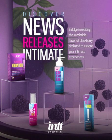 Масажний гель, що зігріває Intt KISS AND TASTE! їстівний, з ароматом ожини, 50 мл sexstyle | Зображення 3