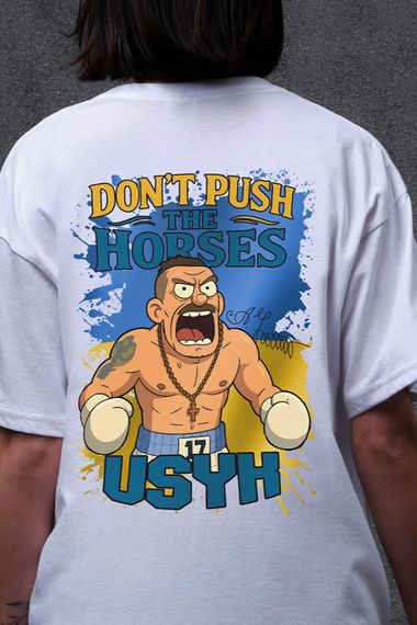 Оверсайз футболка Without з принтом Usyk White | Зображення 4