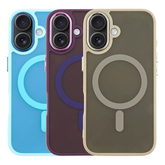 Чохол TPU+PC Space Magnetic Color with Magsafe для iPhone 16 Колір Dark Blue