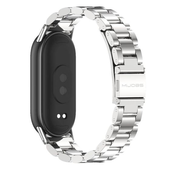 Металевий ремінець Mijobs для фітнес браслета Xiaomi Mi Smart Band 8 - Silver | Зображення 2