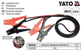 Кабели пускови до акумулятора 400A l=2.5 м YATO Польща YT-83152