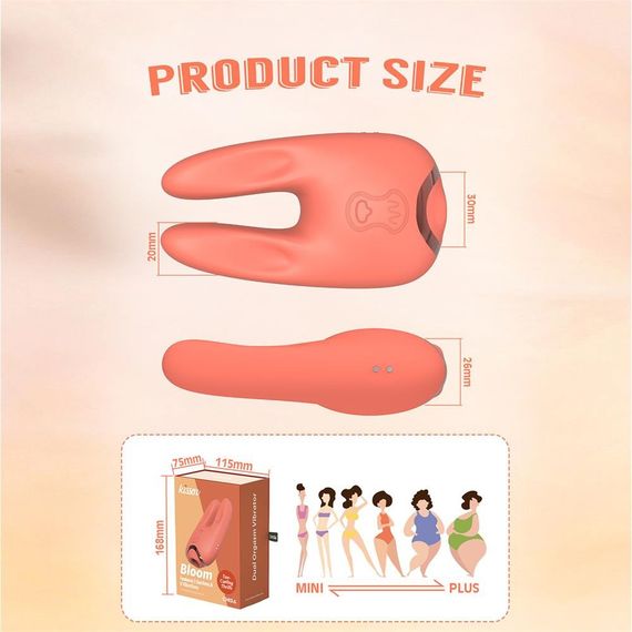 Стимулятор для клітора Chisa Kissen Bloom з вібрацією та всмоктуванням, помаранчевий sexstyle | Зображення 8