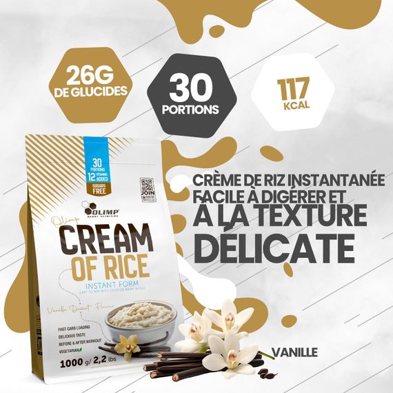 Рисовый пудинг Olimp Cream of rice 1000 г, ваниль | Зображення 2