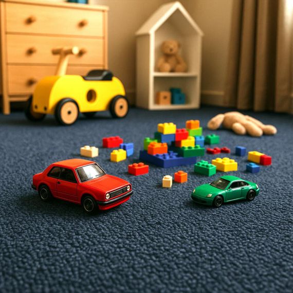 Самоклеюча плитка під ковролін в рулоні синій 600*3000мм SW-00002585 | Зображення 4