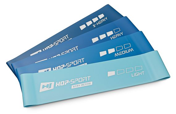 Набір резинок для фітнесу Hop-Sport 600x75мм HS-L675RLB синій | Зображення 1