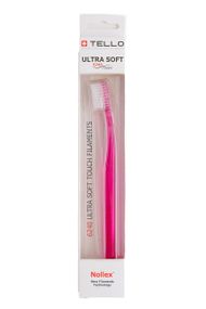 Зубна щітка Tello 6240 Ultra Soft White, d 0.10 mm, рожева
