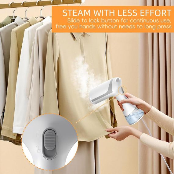 Потужний ручний відпарювач для одягу 1500 Вт — паровий прасувальник для одягу, штор та постільної білизни | Зображення 3